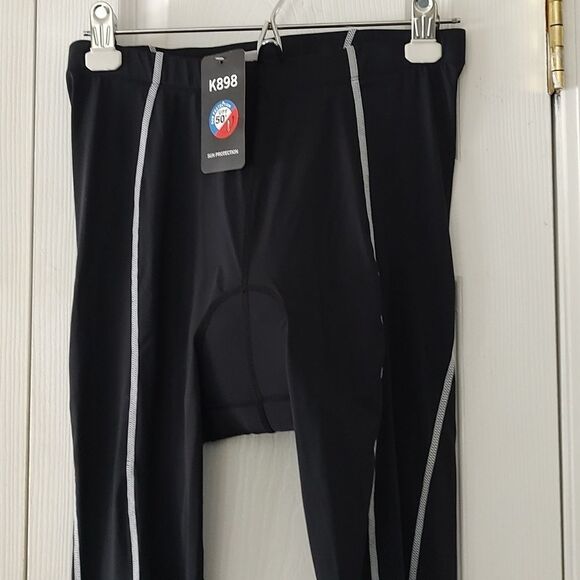 K898  black cycling pants  SZ M NWT - Picture 3 of 7